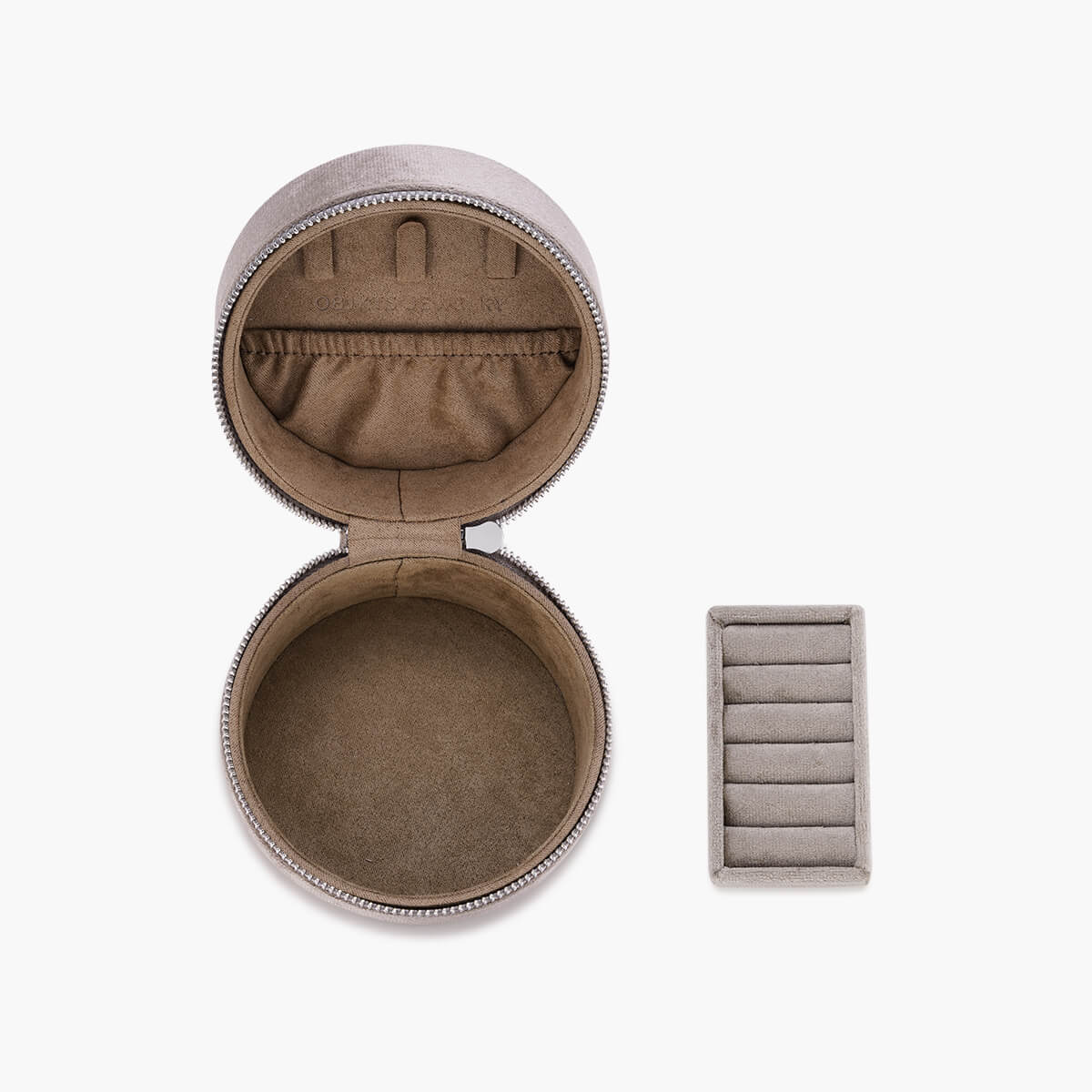 קופסת תכשיטים עגולה לנסיעות